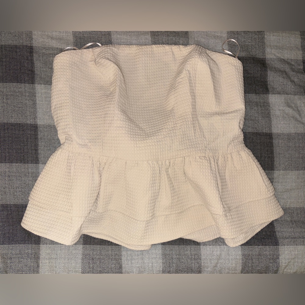 Mi Ami Taupe Strapless Top